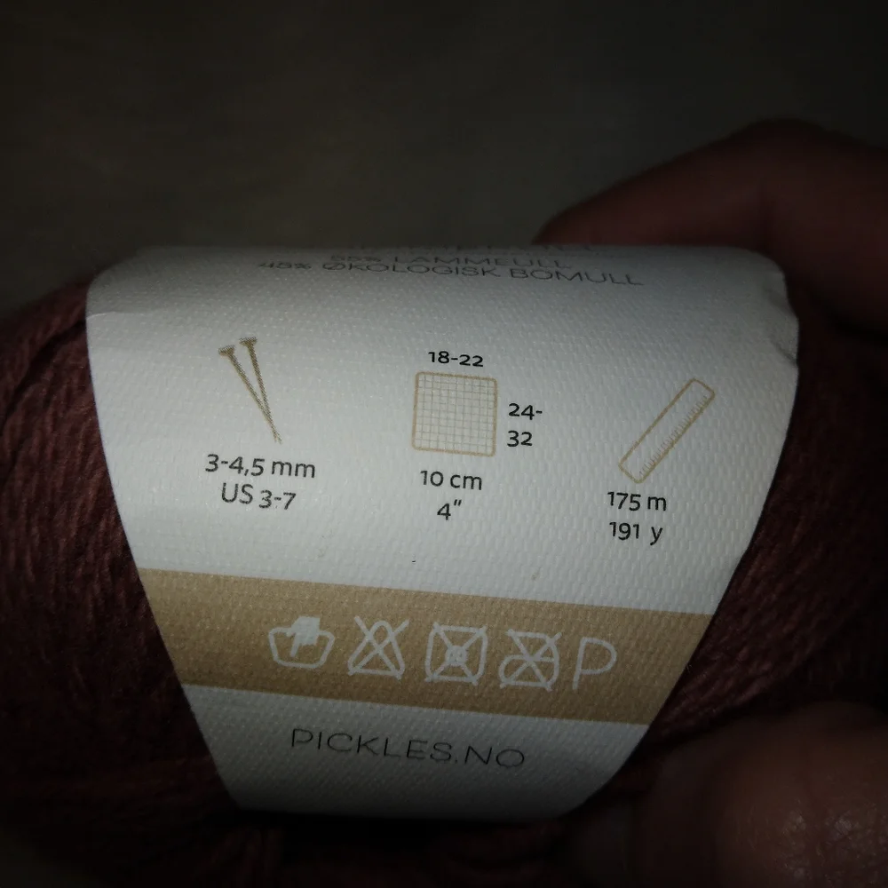 YARN Pickles Sommerull 50g, shade SD071, dusky rose, Lamb's Wool organic…